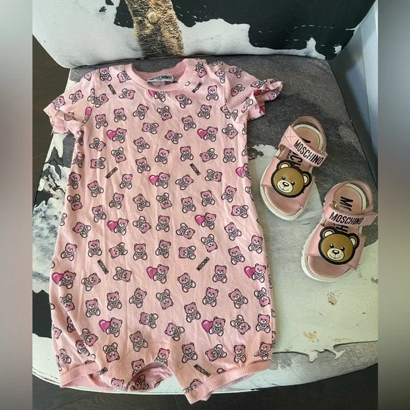 Moschino Pink Baby Onesie